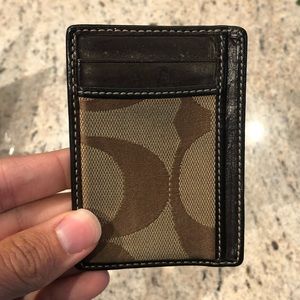 Coach Card Case Signature C Canvas